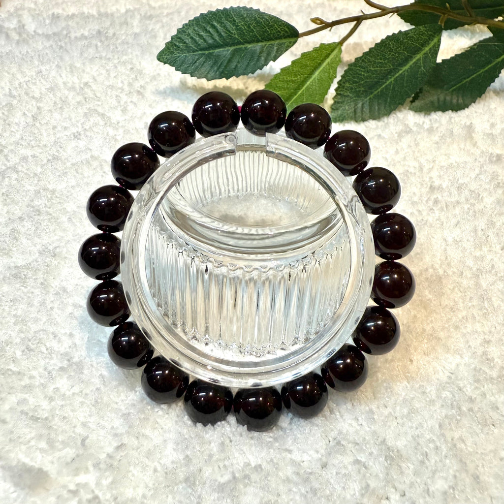 Dark Red Garnet Crystal Bracelet 8.5mm,10mm