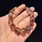 Red Hematoid Quartz Bracelet, 10.5mm/11.5mm at Aura Crystals Bracelet Online Store