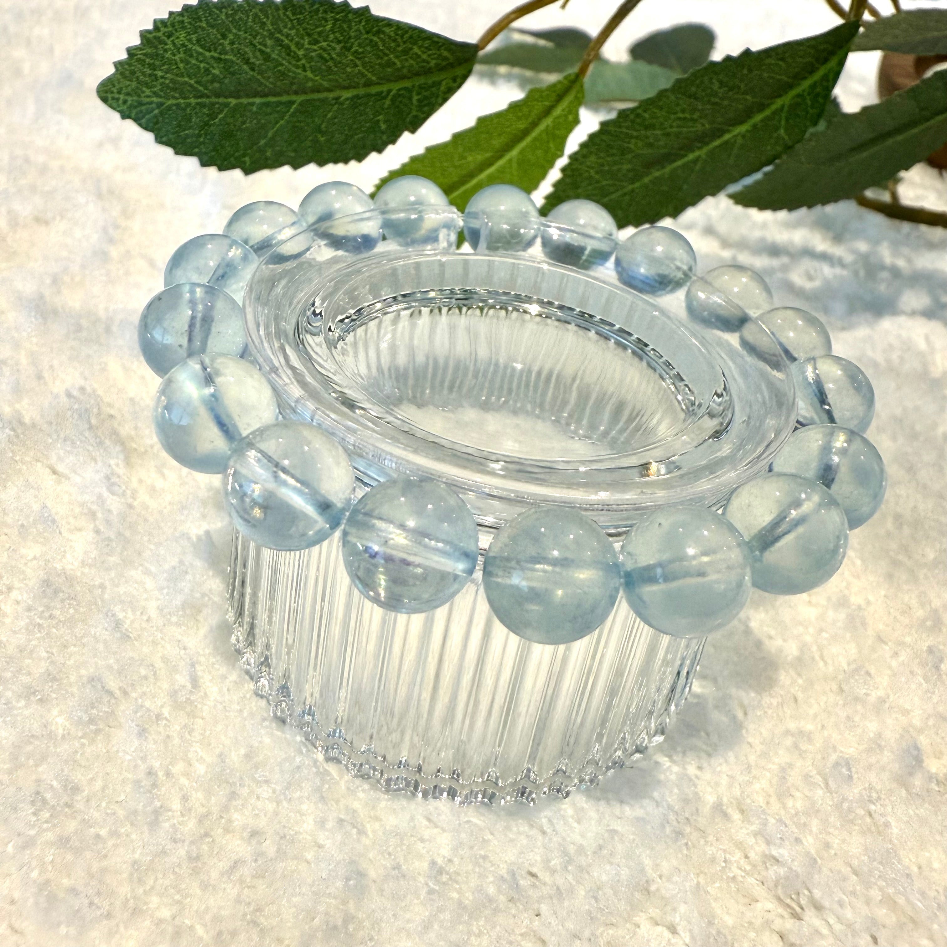 Aquamarine Light Blue Crystal Bracelet, 9.5mm
