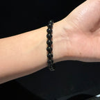 Black Tourmaline Bracelet, 8mm / 10mm / 12mm at Aura Crystals Bracelet Online Store