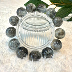 Black Star Aquamarine Crystal Bracelet, 14.5-15mm