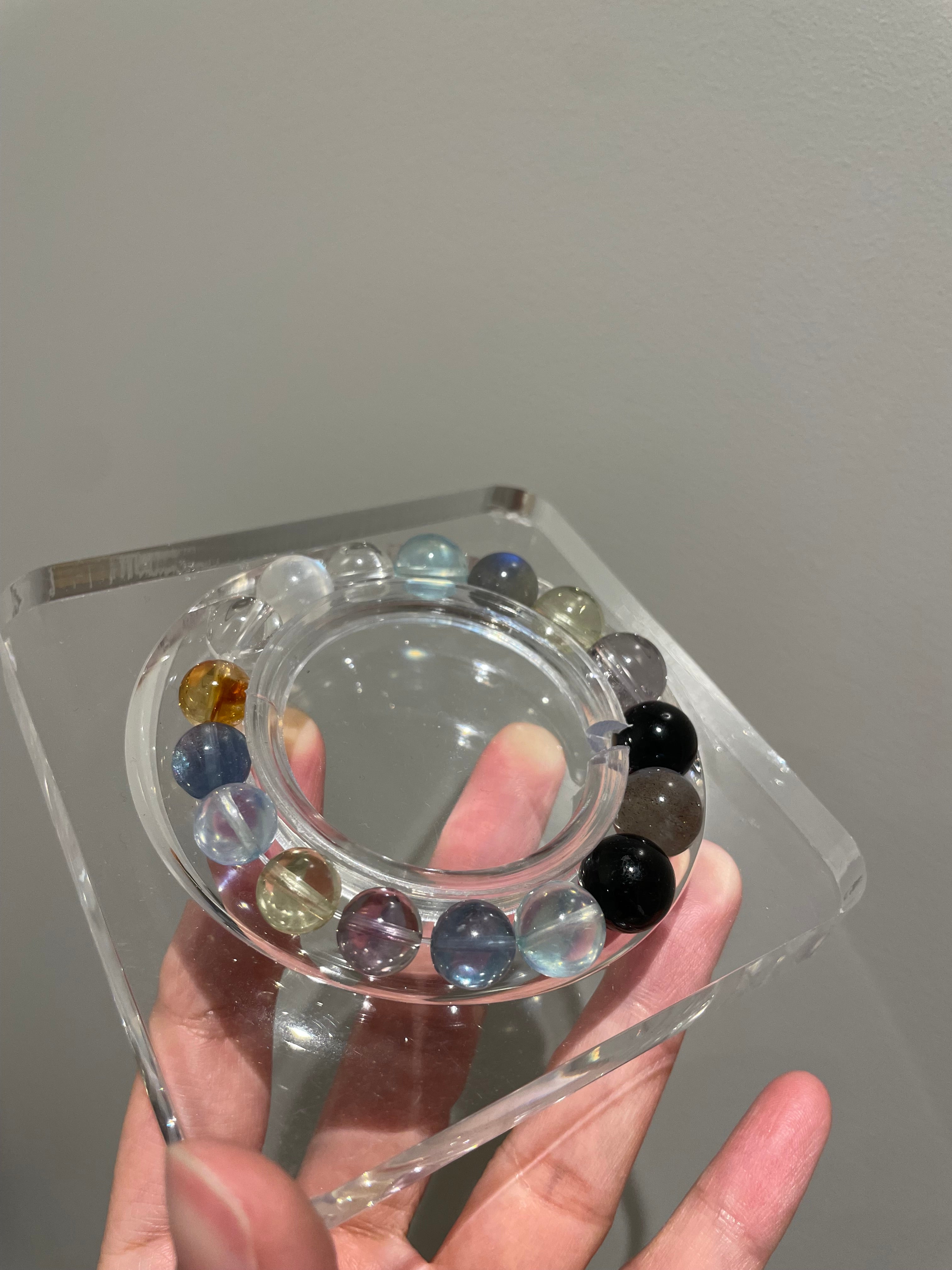 Starry Land -  Multi Gemstone Design Bracelet, Aquamarine, Citrine, Amethyst & More (15cm Adjustable) at Aura Crystals Bracelet Online Store