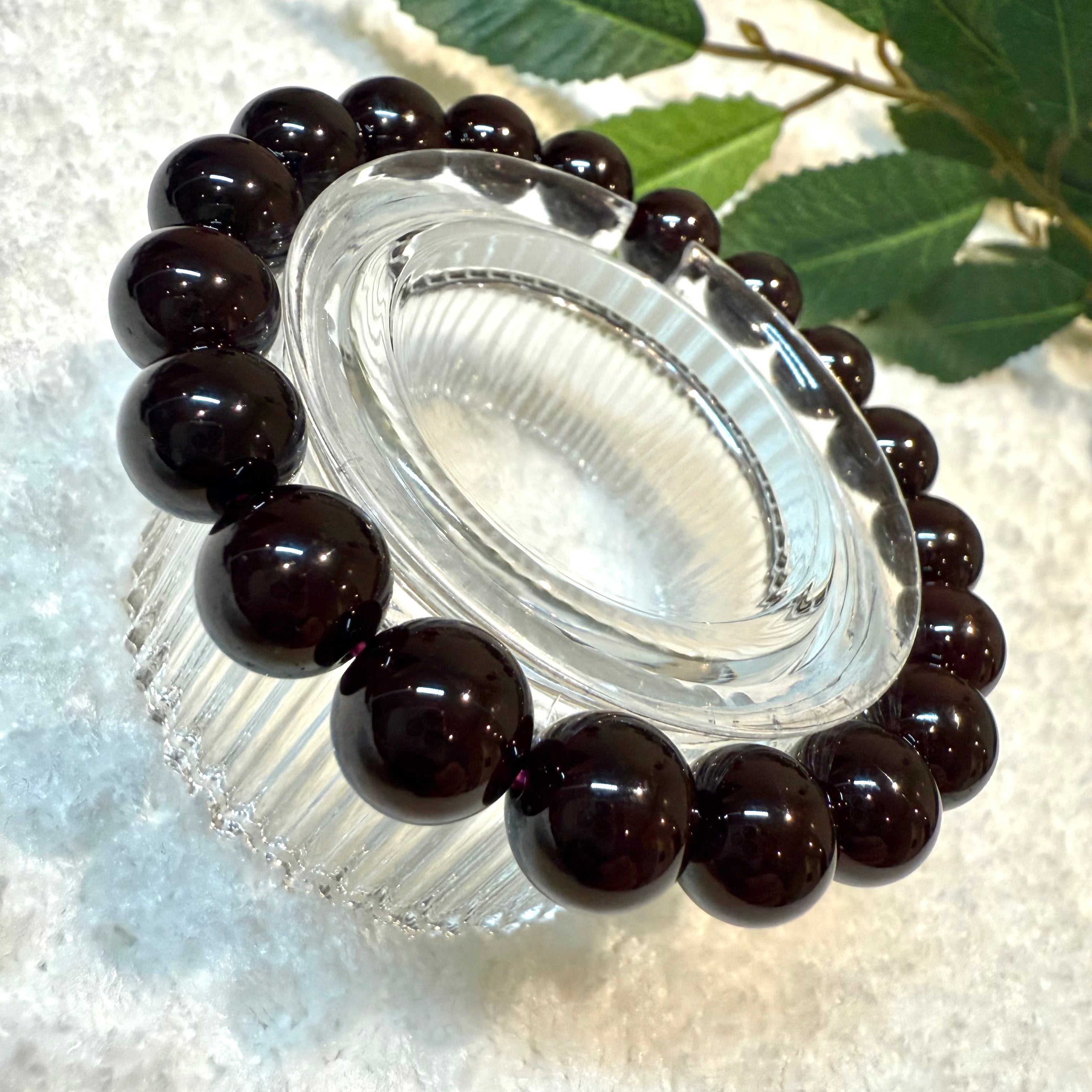 Dark Red Garnet Crystal Bracelet 8.5mm,10mm