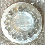 12mm-12.5mm Ice Rabbit Hair Quartz Crystal Beaded Bracelet 14-17cm Adjustable