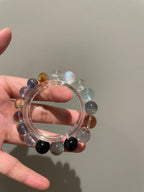 Starry Land -  Multi Gemstone Design Bracelet, Aquamarine, Citrine, Amethyst & More (15cm Adjustable) at Aura Crystals Bracelet Online Store