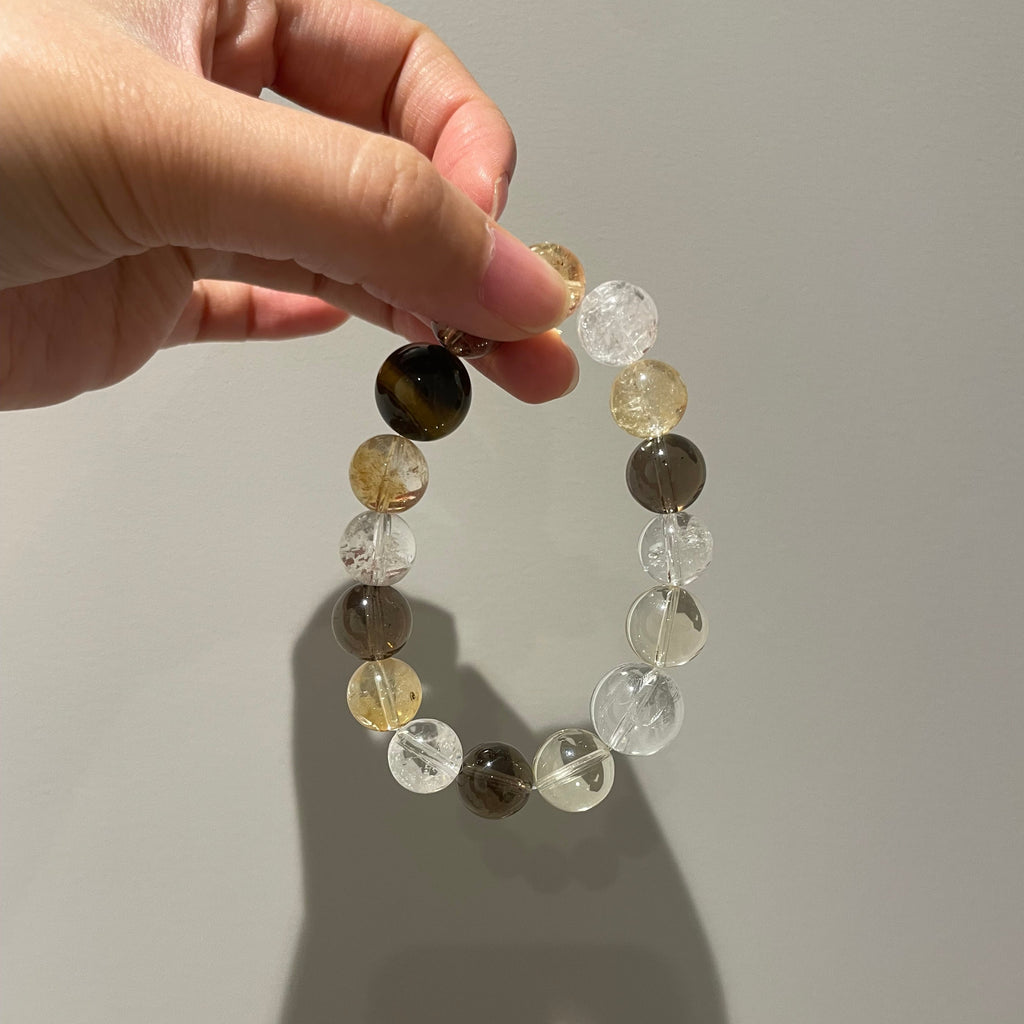 Citrine, Tiger Eyes, Smoke Quartz, Lemurian Clear Quartz & Azeztulite Clear Quartz