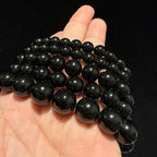 Black Tourmaline Bracelet, 8mm / 10mm / 12mm at Aura Crystals Bracelet Online Store