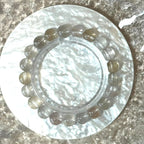 9–9.5 mm Ice Rabbit Hair Quartz Crystal Beaded Bracelet 14-17cm Adjustable