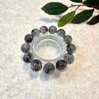 Black Star Aquamarine Crystal Bracelet, 14.5-15mm