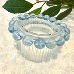 Aquamarine Blue Crystal Bracelet, 9.5-10mm