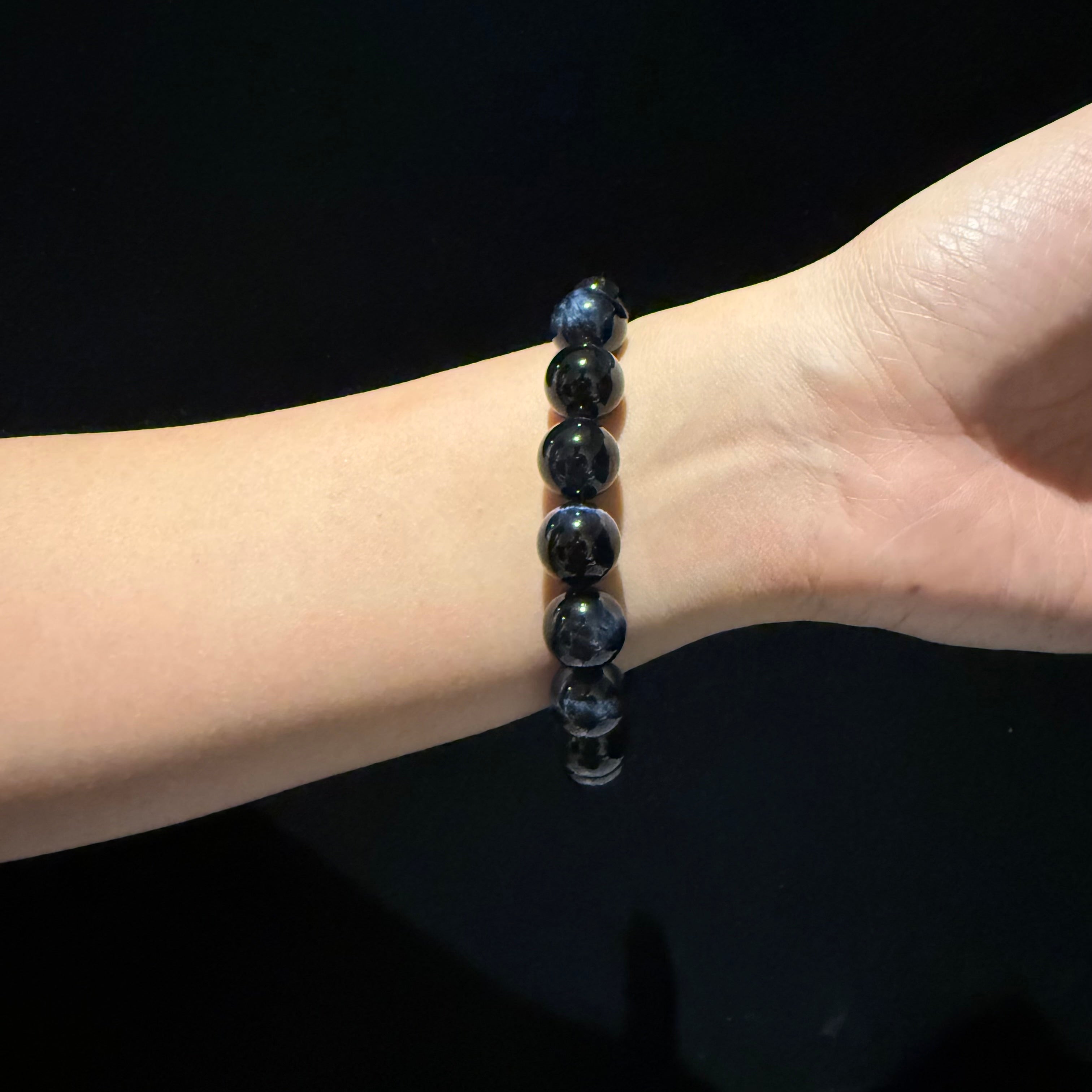 Blue Tiger Eye Bracelet, 8mm/10mm/12mm/14mm at Aura Crystals Bracelet Online Store