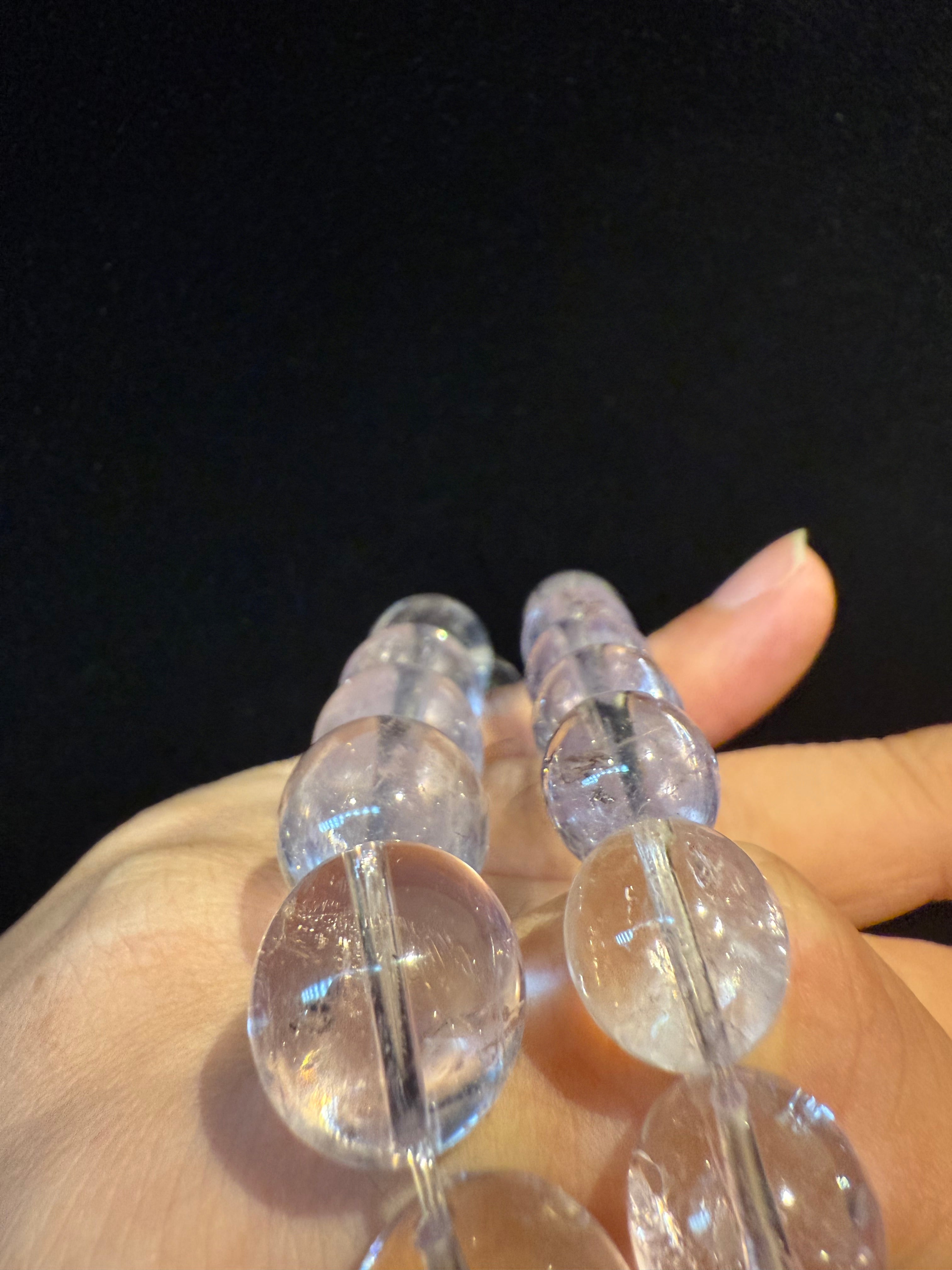 Bolivian Amethyst Crystal Bracelet, 11mm, 14mm