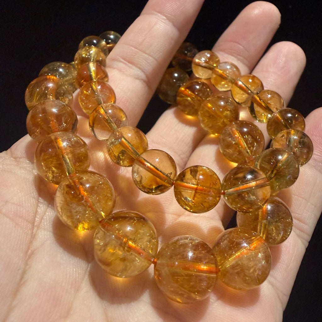 Citrine 17cm Bracelet, 9.5mm/12mm