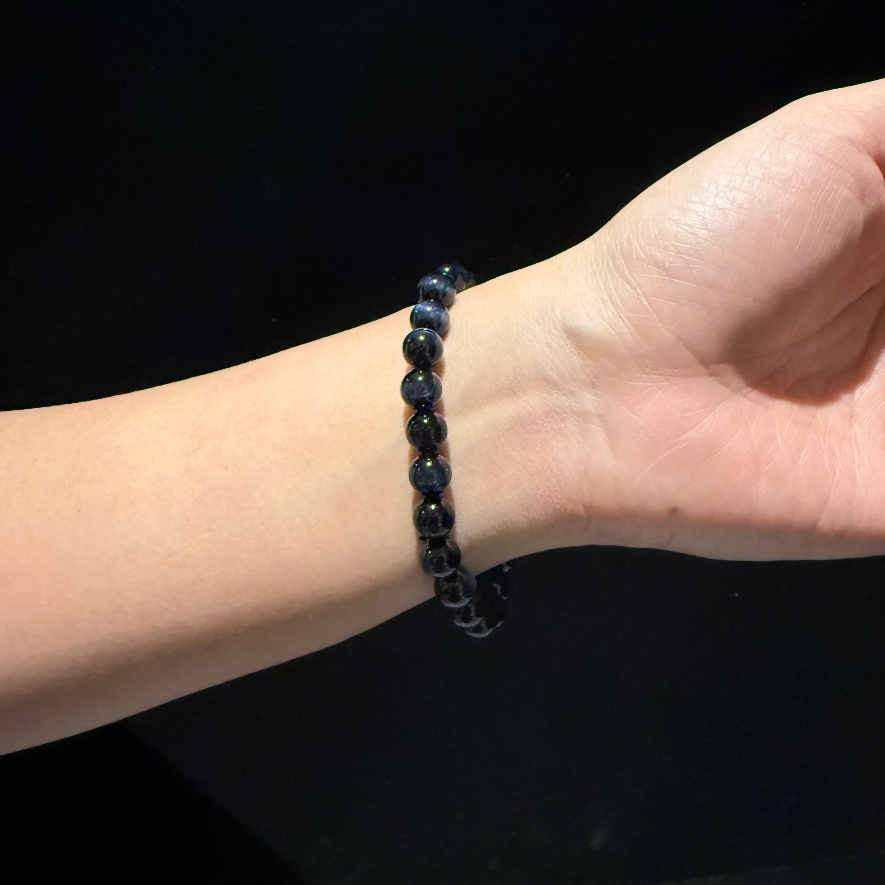 Blue Tiger Eye Bracelet, 8mm/10mm/12mm/14mm at Aura Crystals Bracelet Online Store