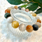 Rabbit Hair Quartz with Cat’s Eye Effect Crystal Bracelet, 10mm