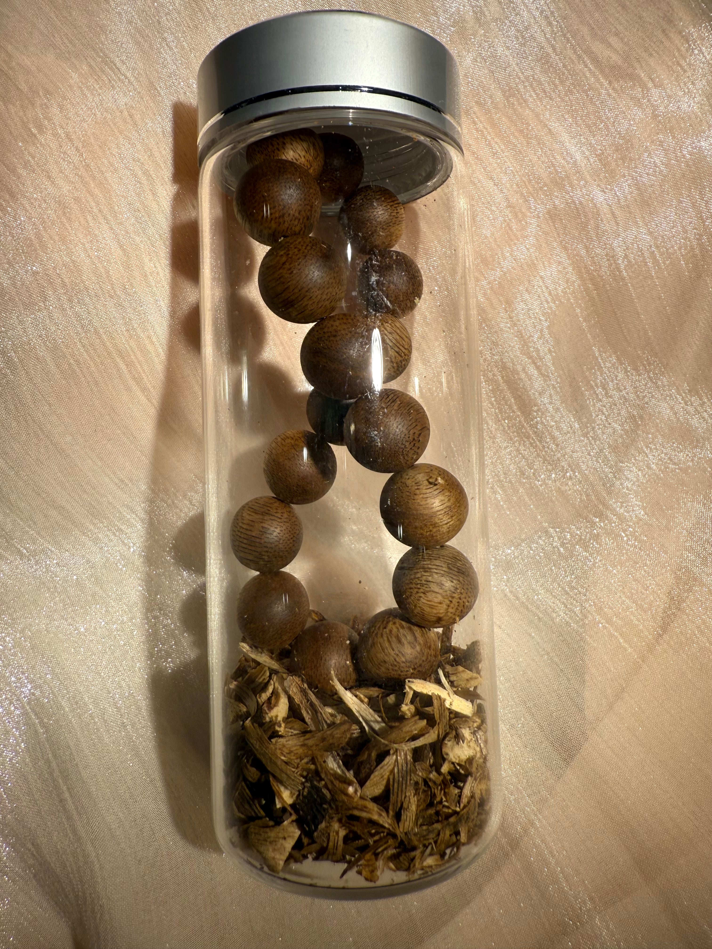 13mm Vietnam Green Kynam Agarwood Bracelet