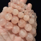 Madagascar Rose Quartz Bracelet, 11.5mm/13.5mm at Aura Crystals Bracelet Online Store