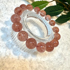 Strawberry Quartz Bracelet, 11mm, 12.5mm, 14.5mm