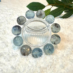 Black Star Aquamarine 14cm Crystal Bracelet, 16.5-17mm