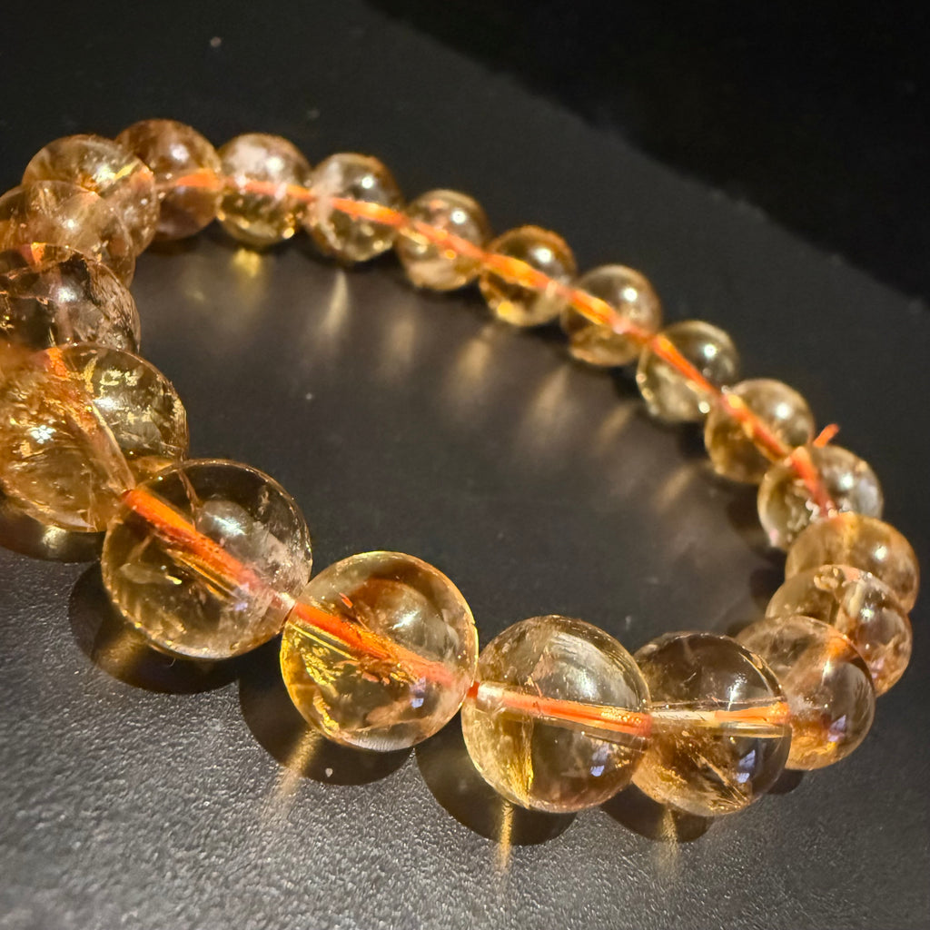 Citrine 17cm Bracelet, 9.5mm/12mm