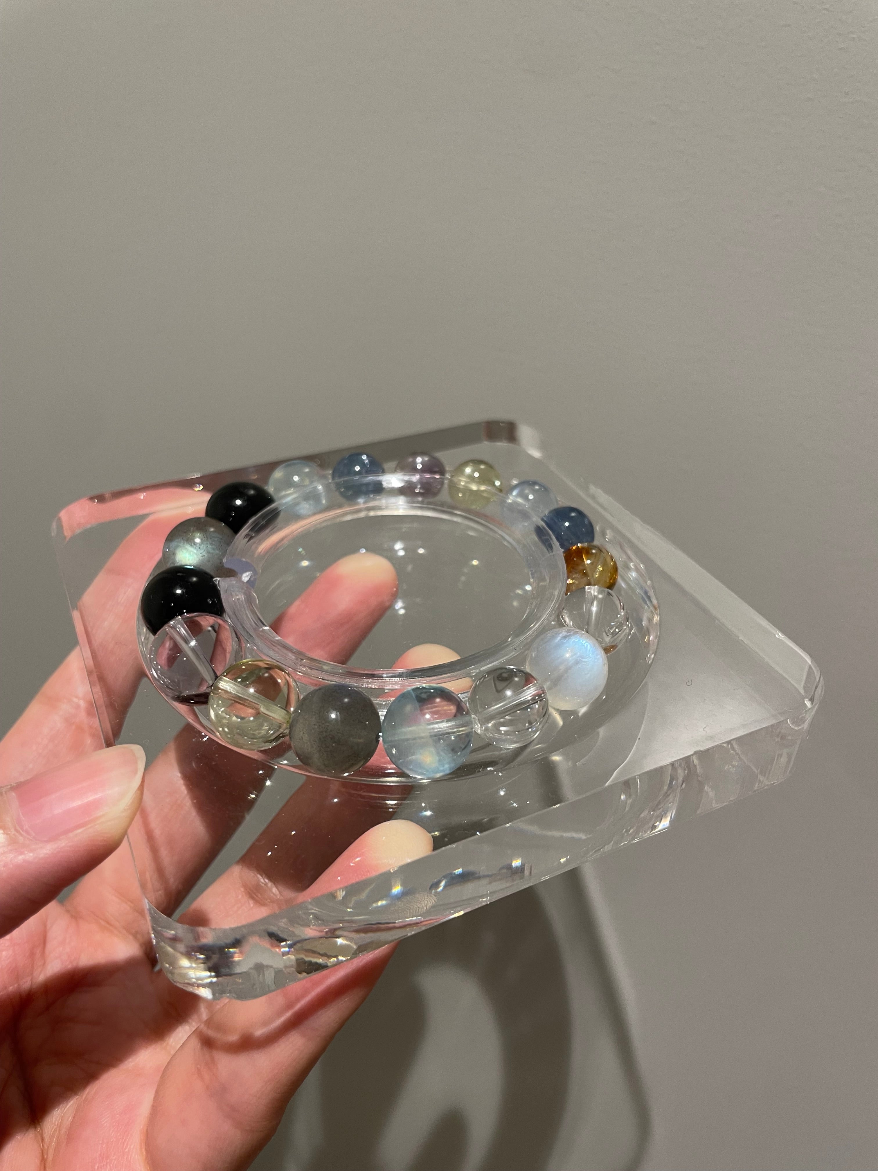 Starry Land -  Multi Gemstone Design Bracelet, Aquamarine, Citrine, Amethyst & More (15cm Adjustable) at Aura Crystals Bracelet Online Store