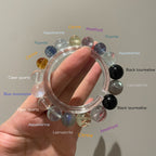 Starry Land -  Multi Gemstone Design Bracelet, Aquamarine, Citrine, Amethyst & More (15cm Adjustable) at Aura Crystals Bracelet Online Store