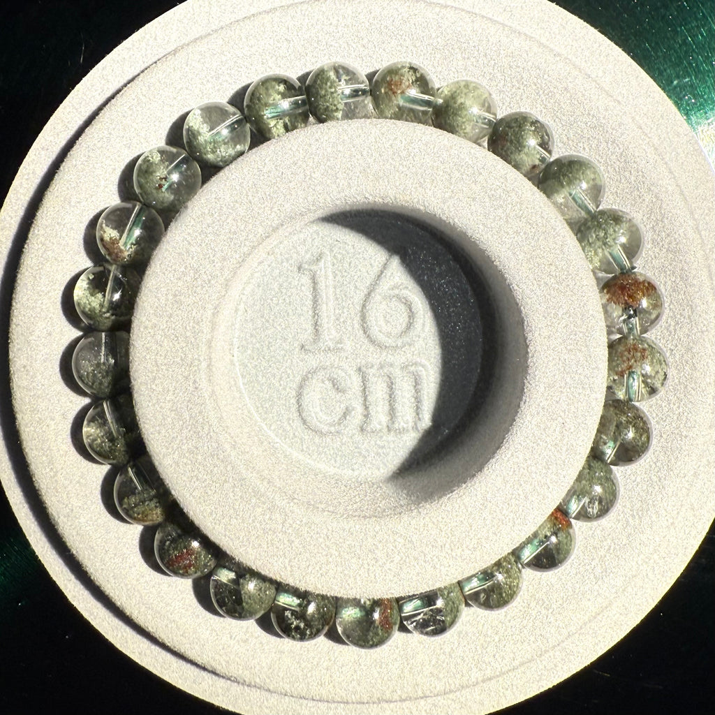 7.5mm-8mm Green Garden Quarts Crystal Bracelet