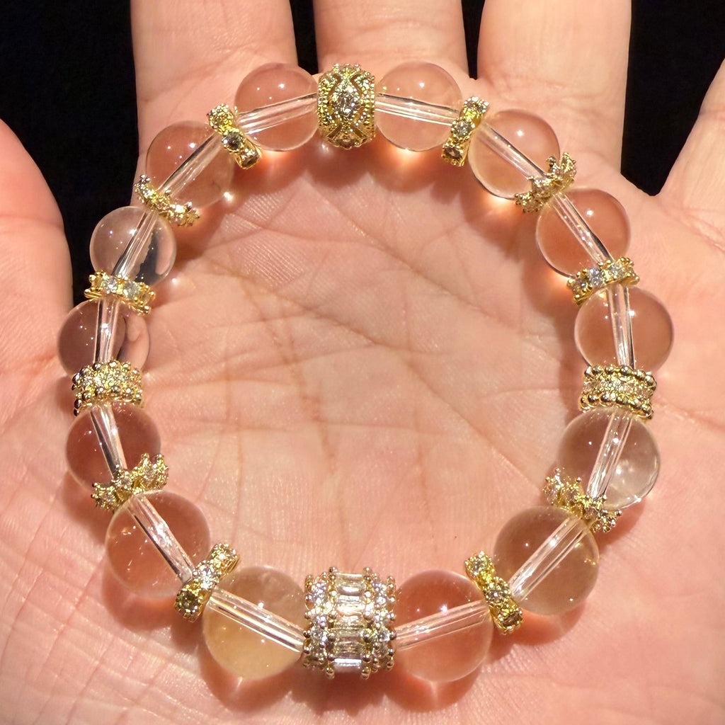 AAA Clear Quartz 16cm Design Bracelet (10mm)
