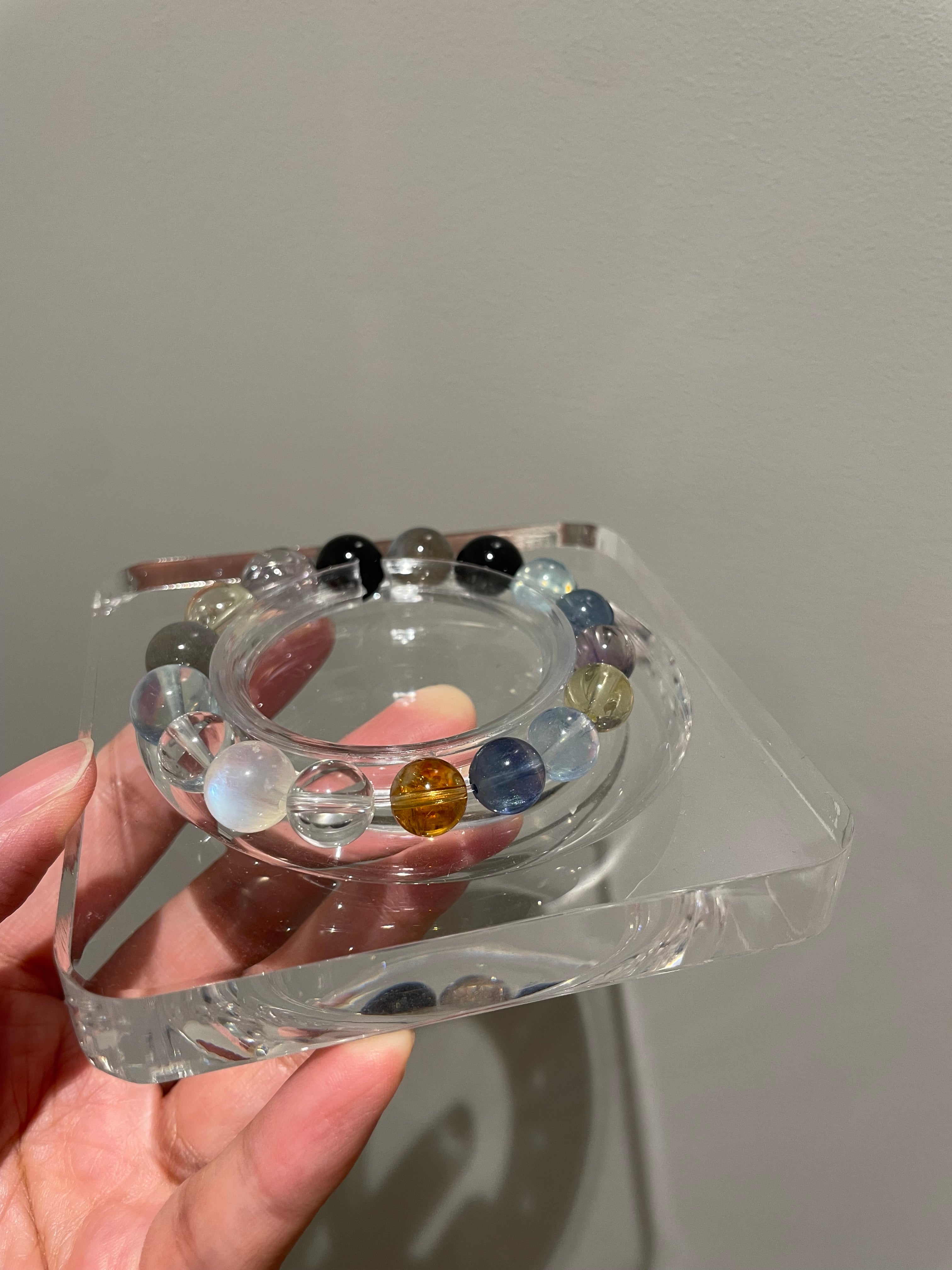 Starry Land -  Multi Gemstone Design Bracelet, Aquamarine, Citrine, Amethyst & More (15cm Adjustable) at Aura Crystals Bracelet Online Store