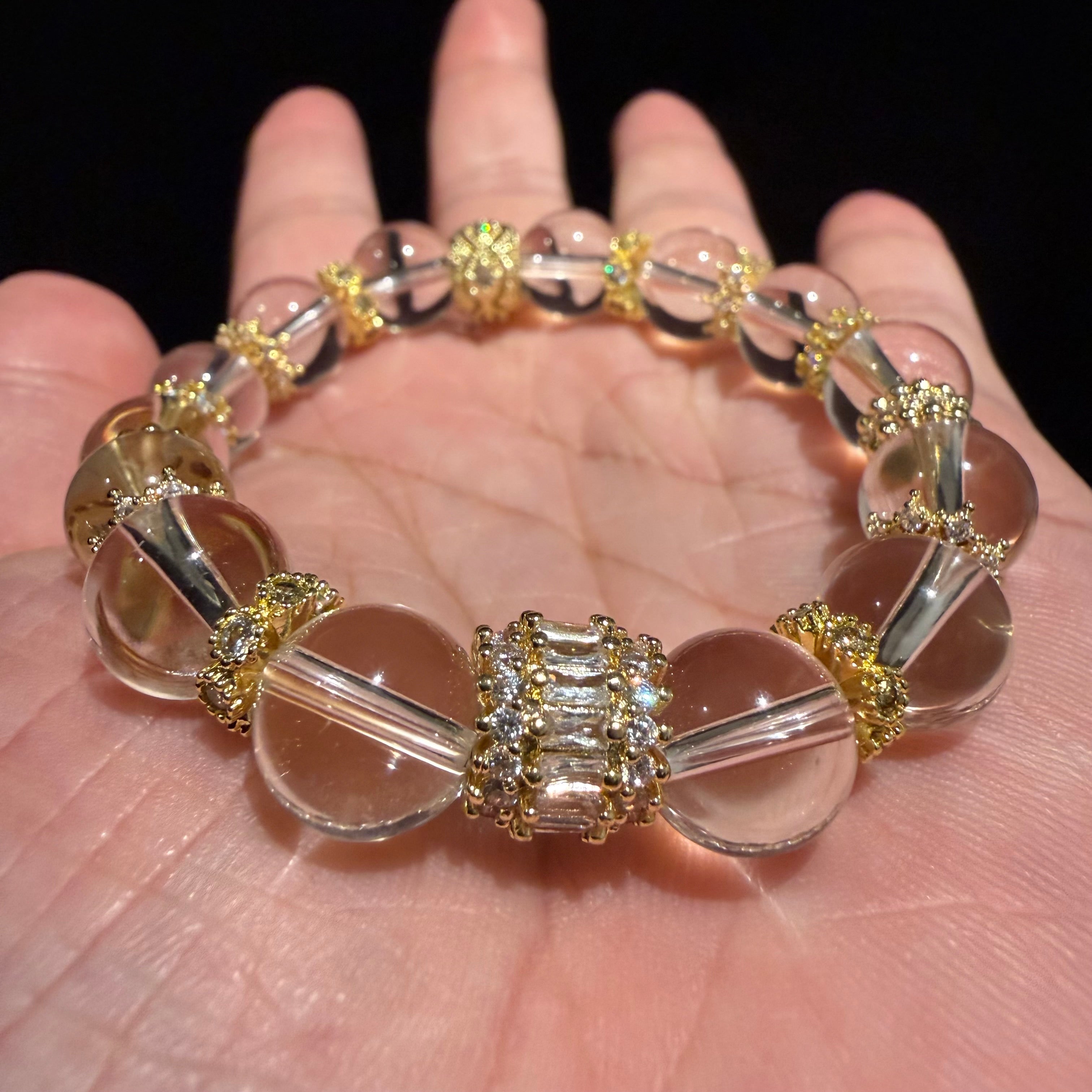 AAA Clear Quartz 16cm Design Bracelet (10mm)