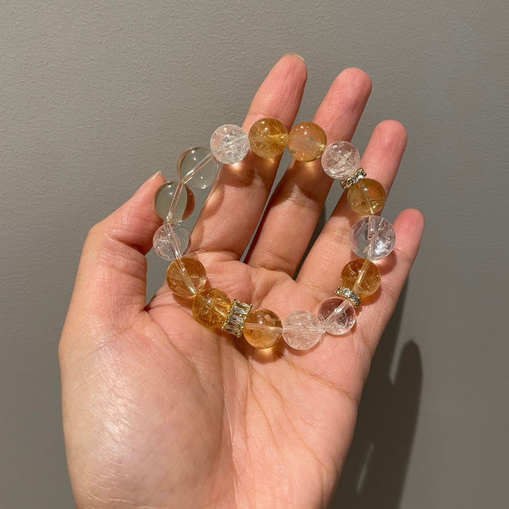 Azeztulite Citrine, Brazilian Citrine, Lemurian Clear Quartz & Azeztulite Clear Quartz