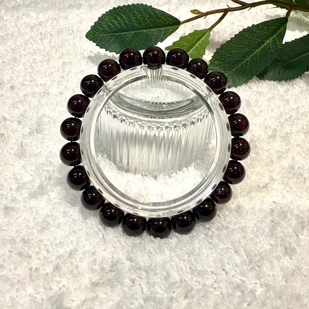 Dark Red Garnet Crystal Bracelet 8.5mm,10mm
