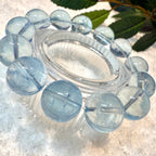 Aquamarine Blue Crystal Bracelet, 14-14.5mm
