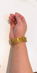 Gold Rutile Quartz Bracelet, 19mm (suit 17-18cm)