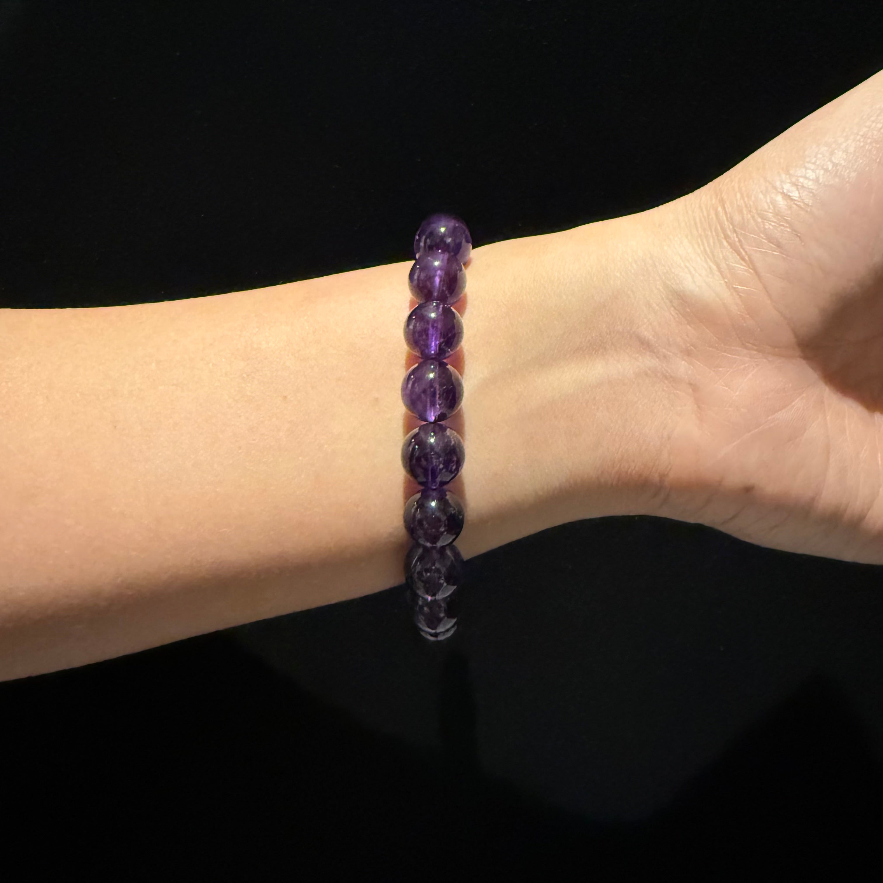 AAA High Grade Amethyst Crystal Bracelet, 9mm/10.5mm at Aura Crystals Bracelet Online Store