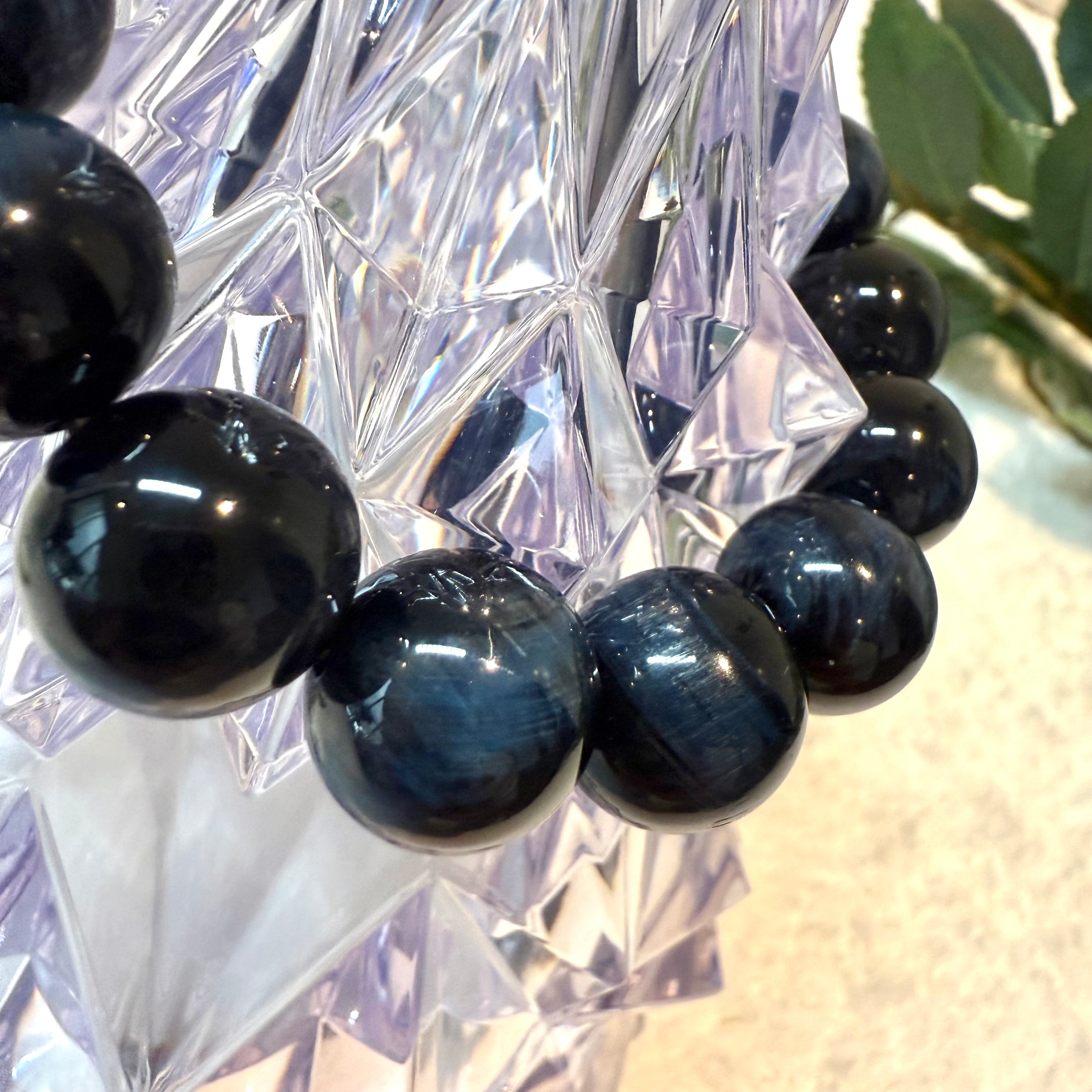 Blue Tiger Eye Bracelet, 14-14.5mm