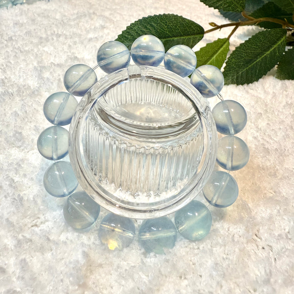Aquamarine Light Blue Crystal Bracelet, 12.5-13mm