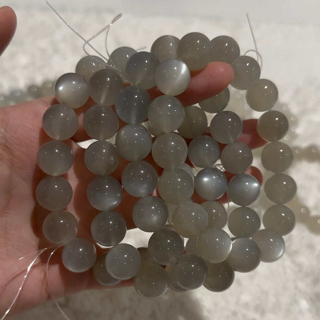 AAA Grade White Moonstone Crystal Bracelet, 13-14mm