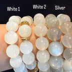 AAA Grade White Moonstone Crystal Bracelet, 13-14mm