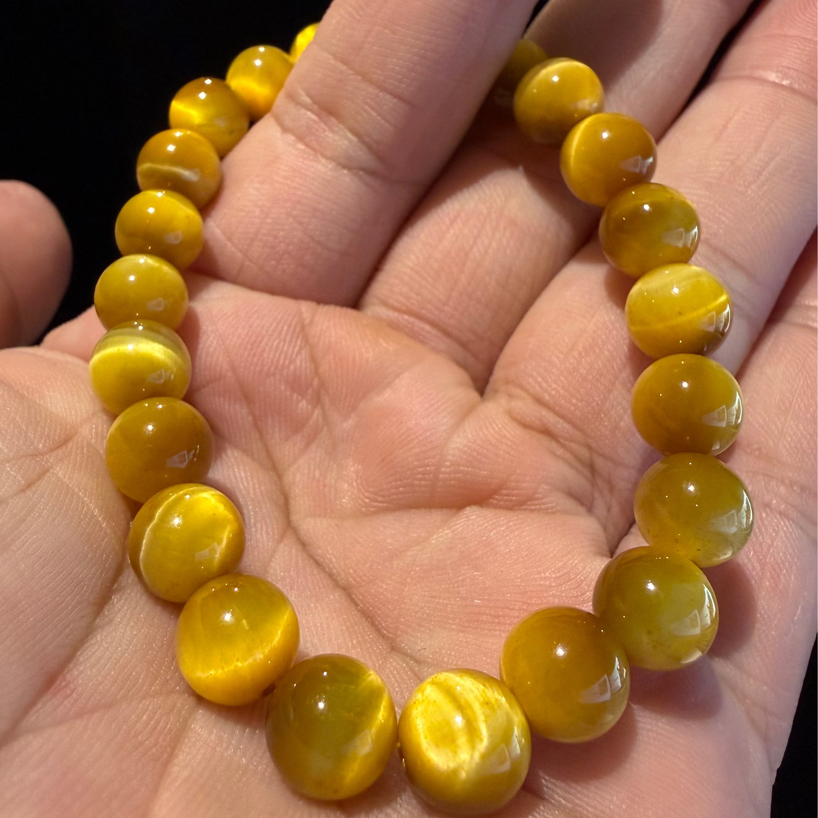 Gold Tiger Eye 16cm Bracelet, 10mm at Aura Crystals Bracelet Online Store