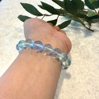 Aquamarine Light Blue Crystal Bracelet, 9.5mm