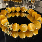 Gold Tiger Eye 16cm Bracelet, 10mm