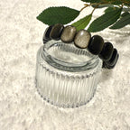 Natural Gold Obsidian Gemstone Bracelet, 14mm x 6mm (suit 17cm)