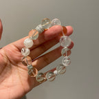 Premium Brazil Citrine & Colombia Lemuria Quartz Design Bracelet