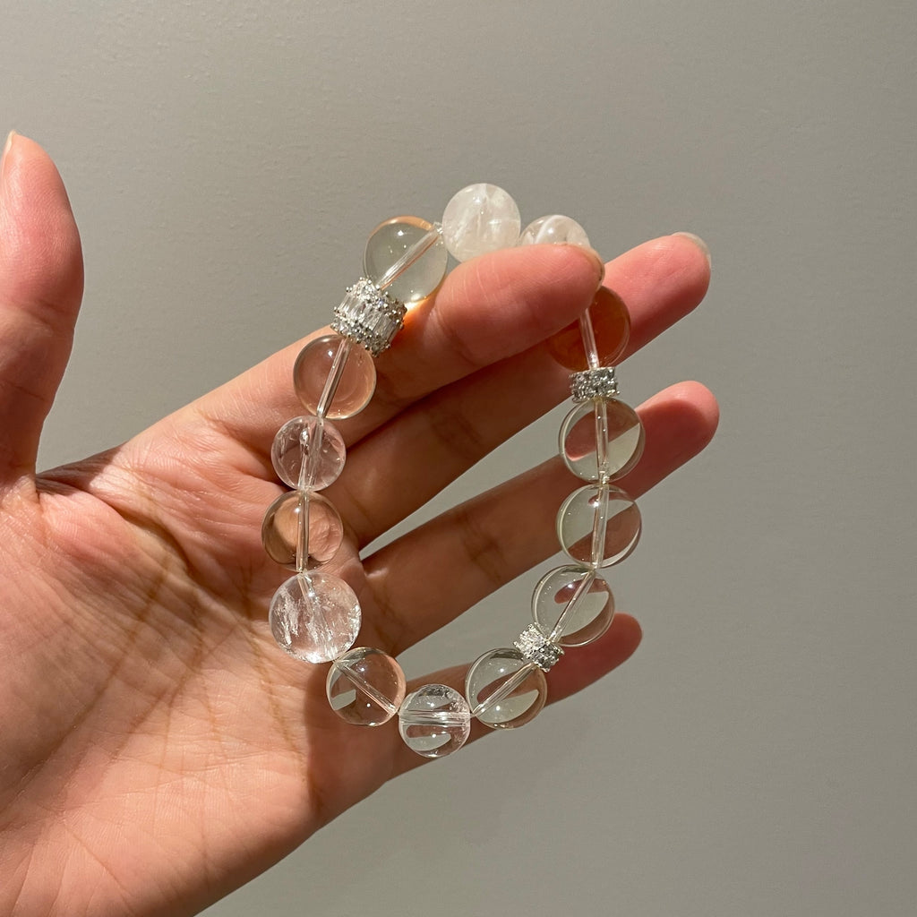 Premium Brazil Citrine & Colombia Lemuria Quartz Design Bracelet