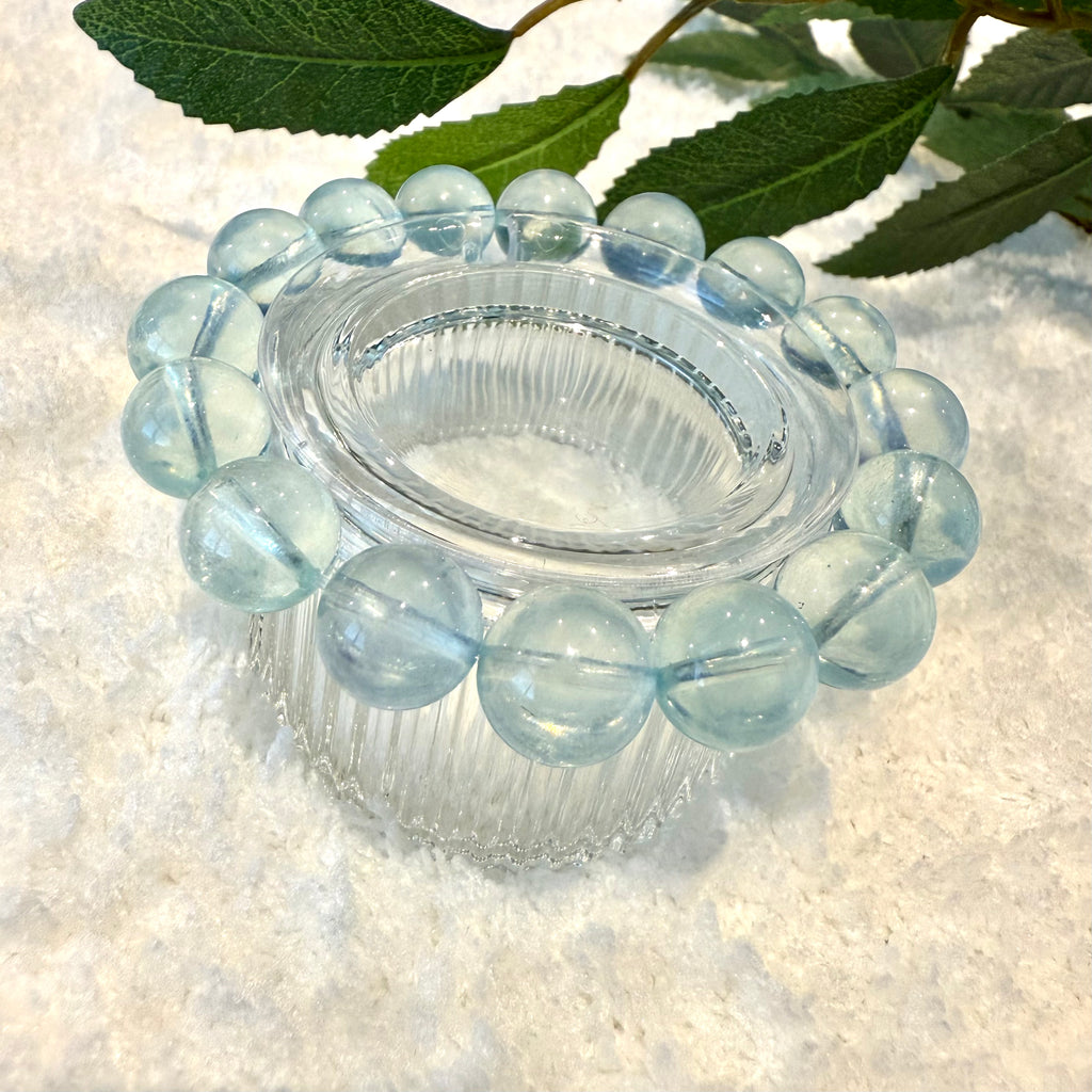 Aquamarine Light Blue Crystal Bracelet, 11-11.5mm