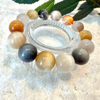 Rabbit Hair Quartz with Cat’s Eye Effect Crystal Bracelet, 13.5-14mm