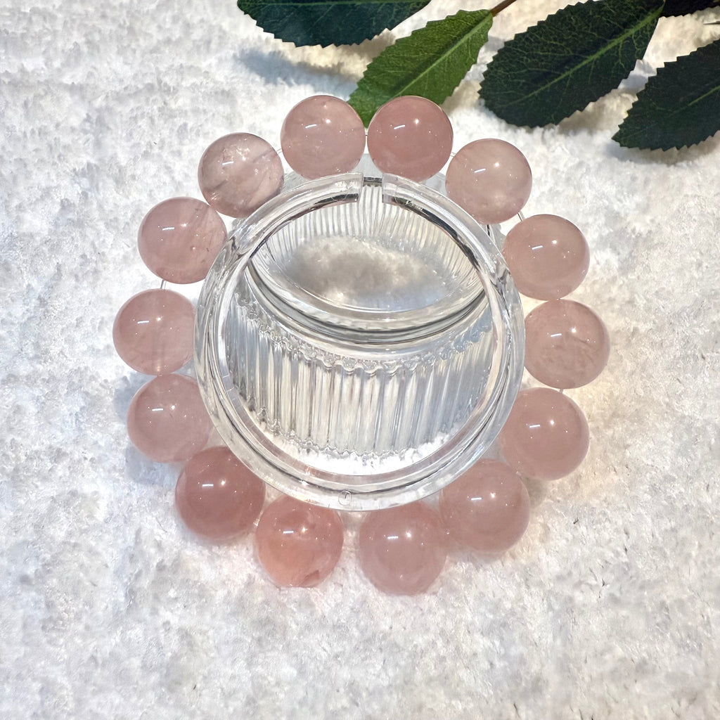 Madagascar Rose Quartz Bracelet, 11.5mm, 13.5mm