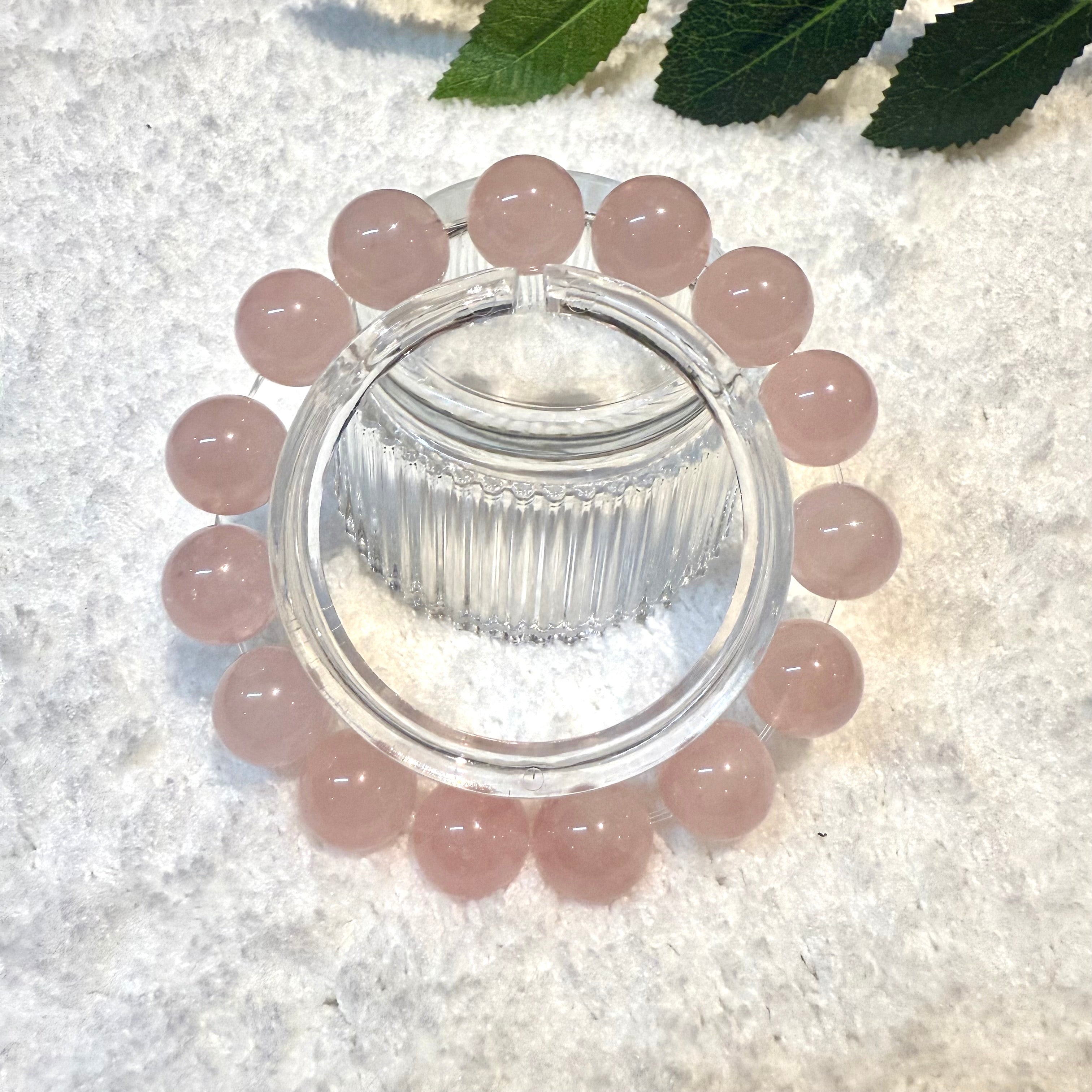 Madagascar Rose Quartz Bracelet, 11.5mm, 13.5mm