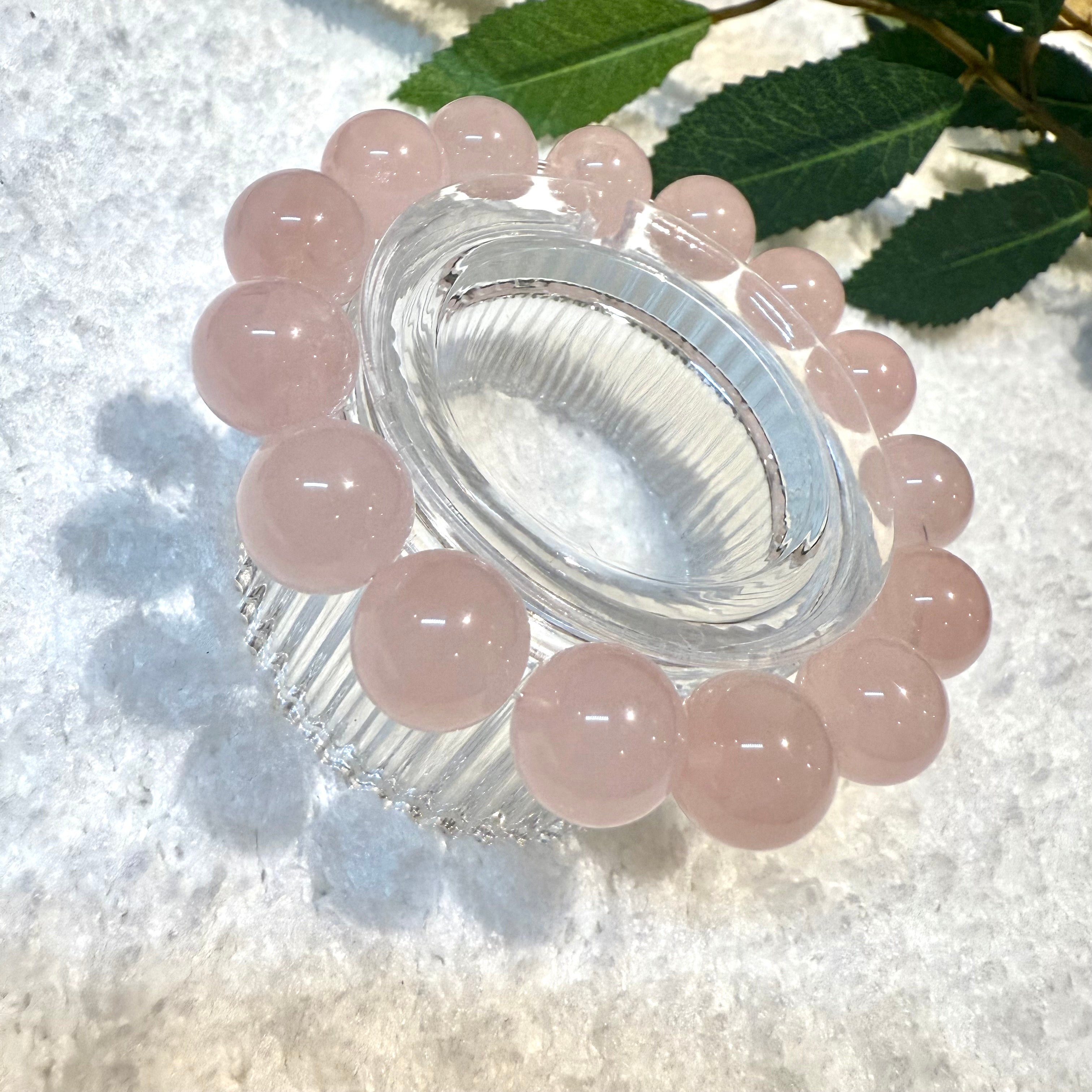 Madagascar Rose Quartz Bracelet, 11.5mm, 13.5mm